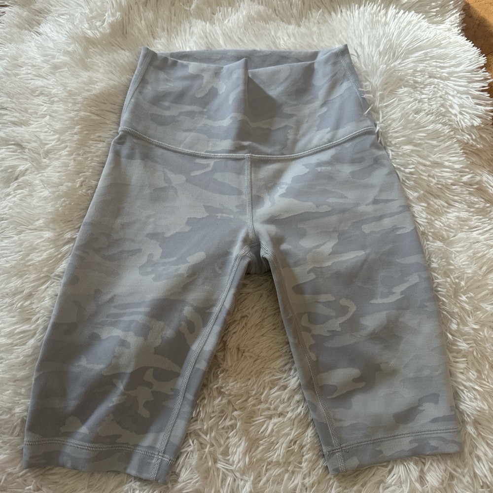 Lululemon Athletica Light Gray Camouflage Shorts